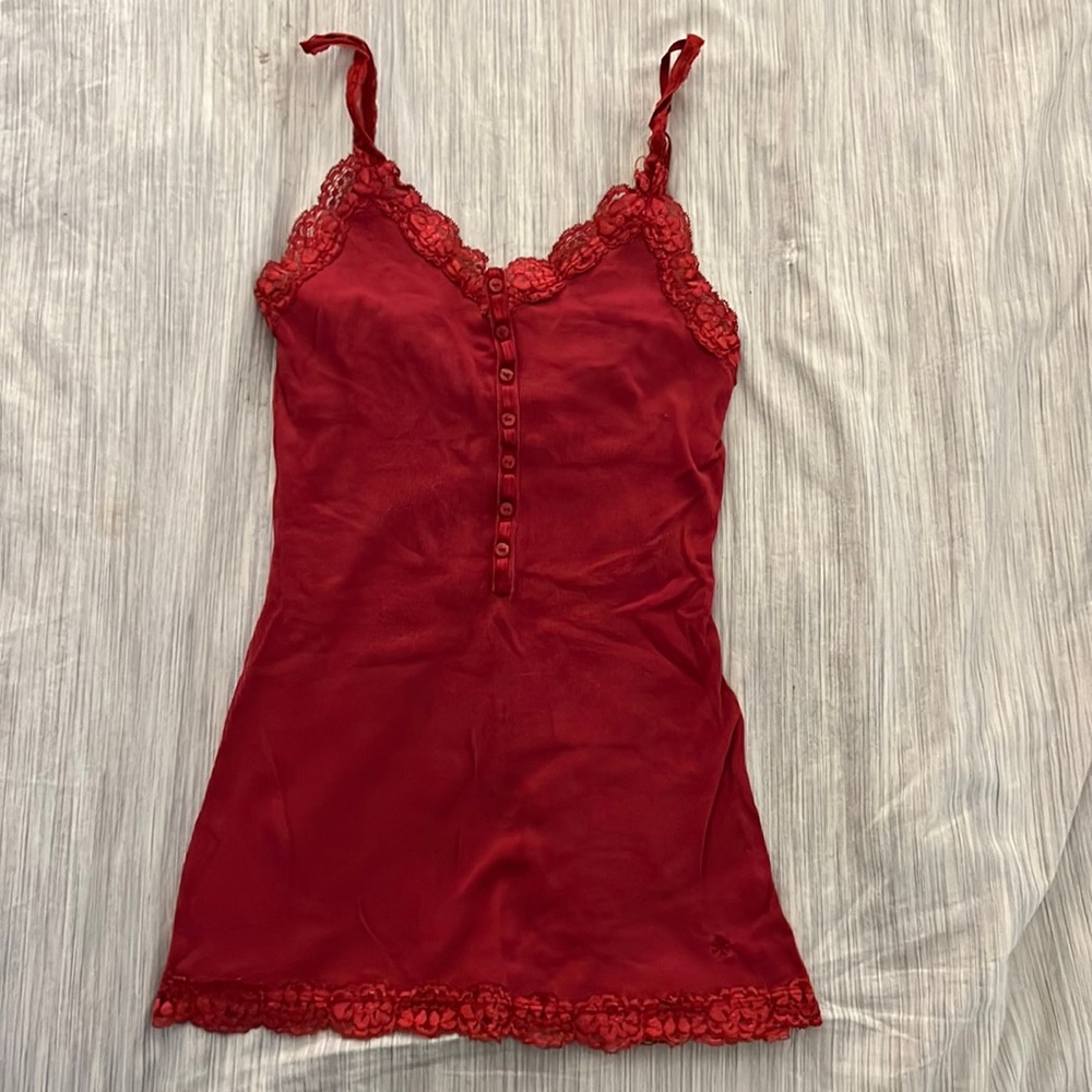 Red Lace Detail Cami